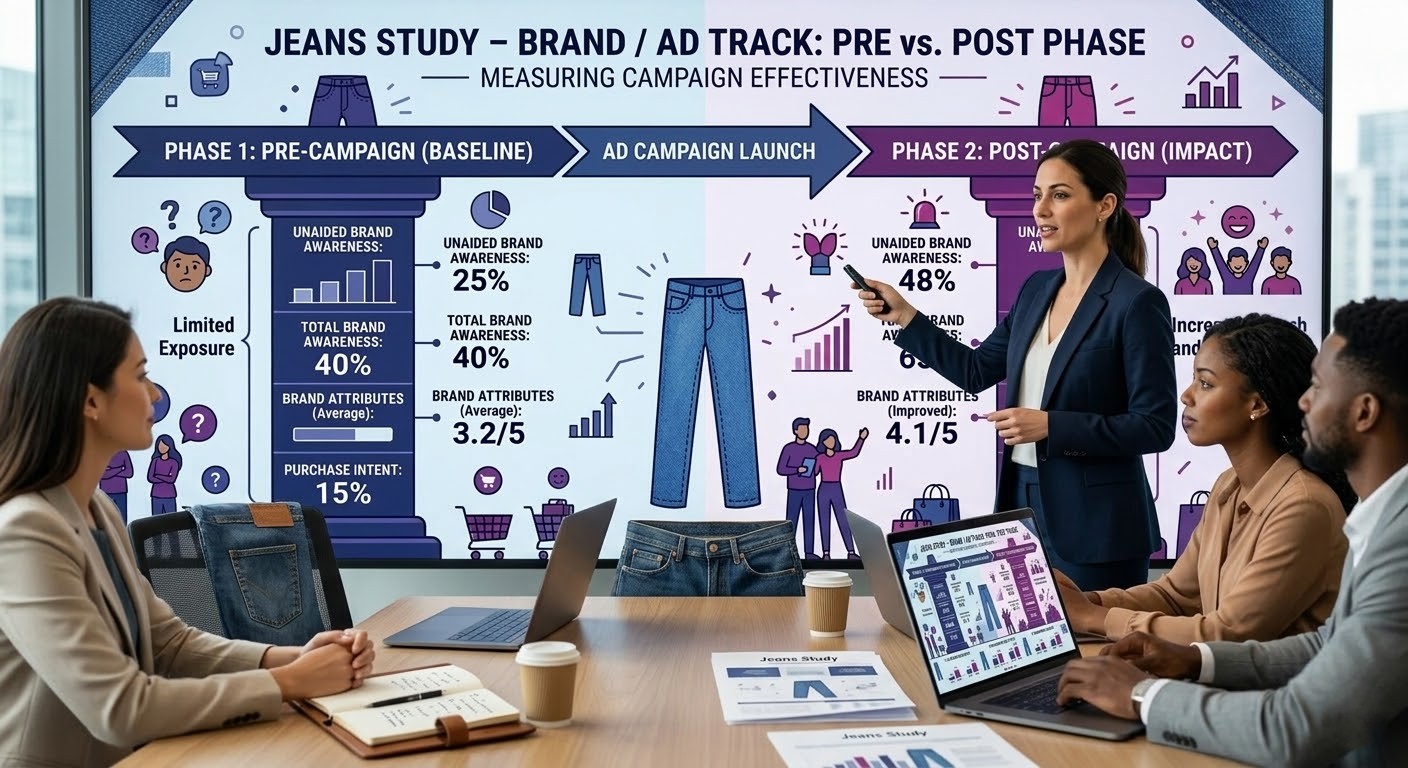 Jeans Study - Pre and Post Phase Brand/Ad Track